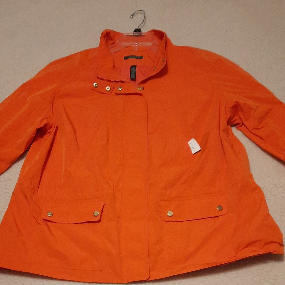 Lauren Ralph Lauren Orange Utility Jacket Weather-Resistant 559